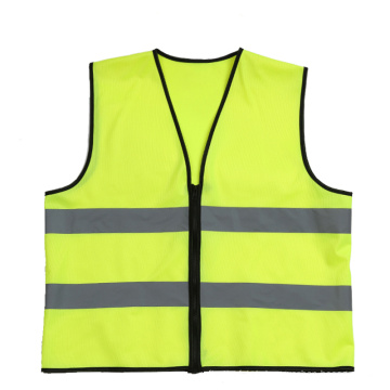 Safety reflective vest zipper simple style customizable